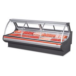 Curved Glass Service Counter For Meat