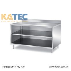 12. OPEN CABINET TABLES WITH MIDDLESHELF AND BACKSPLASH