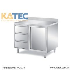15. TABLES WITH SWING DOOR AND DRAWERS UNIT