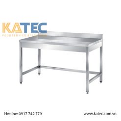 7. TABLES ON LEGS WITH TUBOLAR FRAME ON 3 SIDES AND BACKSPLASH