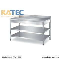 9. TABLES WITH TWO UNDERSHELVES AND BACKSPLASH